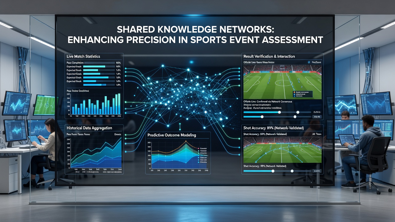 Interactive gaming interface displaying real-time probability updates from shared knowledge networks
