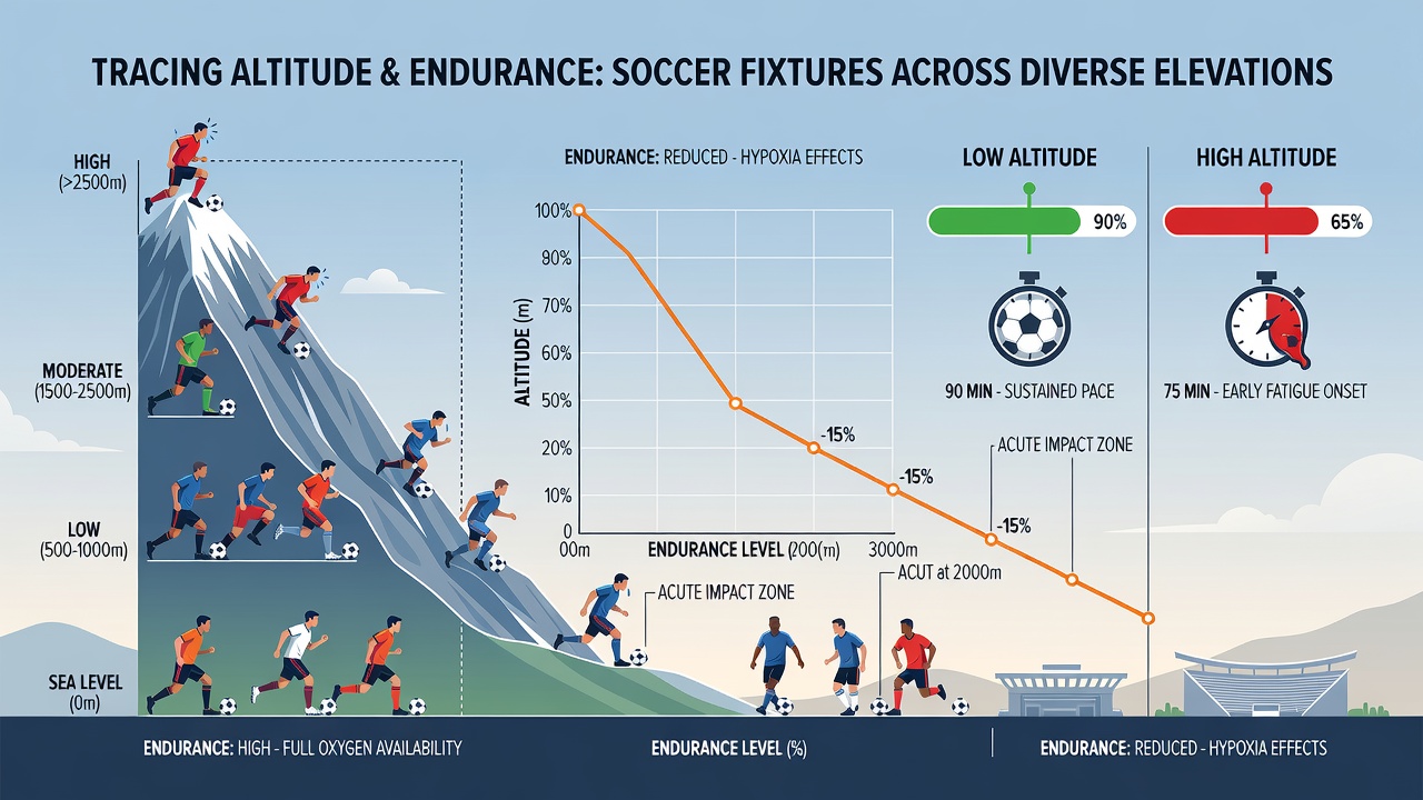 Players monitoring heart rate and GPS data during a post-match review at a high-elevation soccer facility